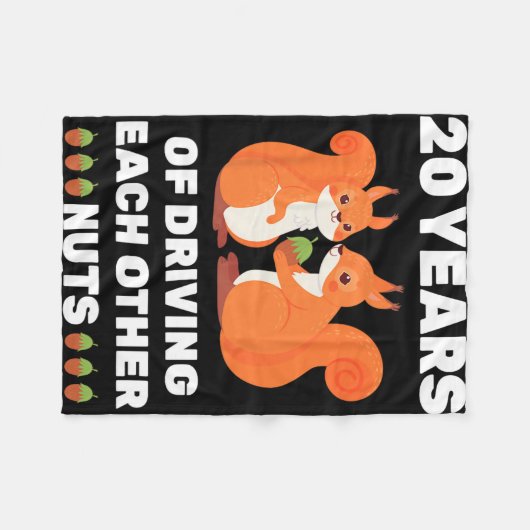 Couverture Polaire 20e 20 ans Mariage Anniversaire drôle Couple pour (Devant (Horizontal))