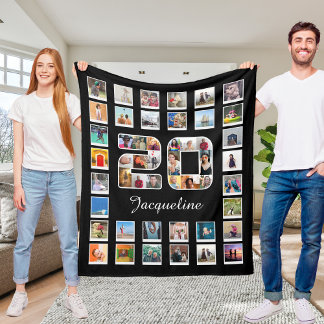Couverture Polaire 20e anniversaire Famille Photo Collage 49 Photogra