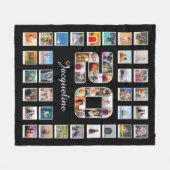 Couverture Polaire 20e anniversaire Famille Photo Collage 49 Photogra (Devant (Horizontal))