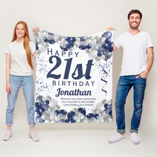 Couverture Polaire 21e anniversaire Marine Ballons (En situation)