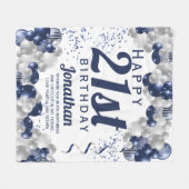 Couverture Polaire 21e anniversaire Marine Ballons (Devant (Horizontal))