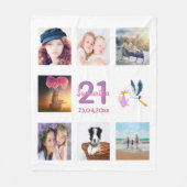 Couverture Polaire 21e anniversaire photo collage blanc (Devant)