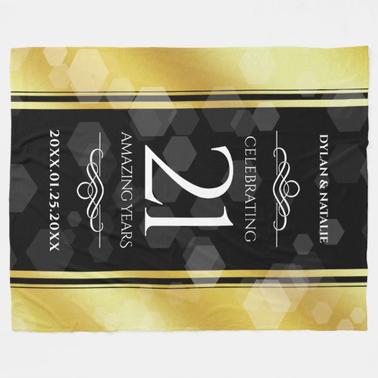 Couverture Polaire 21ème anniversaire de Mariage en laiton (Devant (Horizontal))