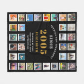 Couverture Polaire 21st Birthday Family Photo Collage 32 Photographs (Devant (Horizontal))