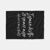 Couverture Polaire 21st Birthday I Gave Birth 21 Years Ago Where's My (Devant (Horizontal))