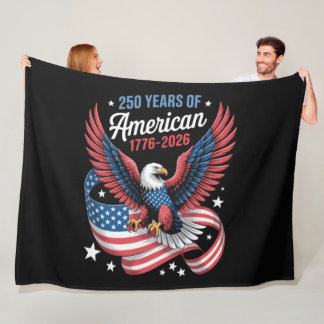 Couverture Polaire 250e anniversaire aigle patriotique États-Unis