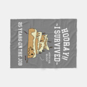 Couverture Polaire 25 ans au travail 25e anniversaire du travail (Devant (Horizontal))