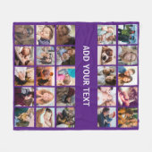 Couverture Polaire 25 Photo Collage Purple (Devant (Horizontal))