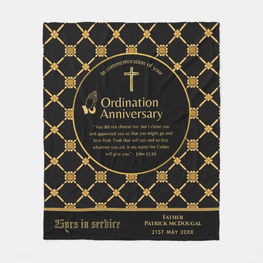 Couverture Polaire 25e Anniversaire du prêtre pasteur Ordination cade (Devant)