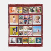 Couverture Polaire 26 Photo Collage Modèle Moderne tendance Rouge (Devant)