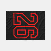 Couverture Polaire 26 Sport Rouge Noir Numéro Plain Performance (Devant (Horizontal))
