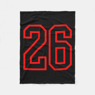 Couverture Polaire 26 Sport Rouge Noir Numéro Plain Performance