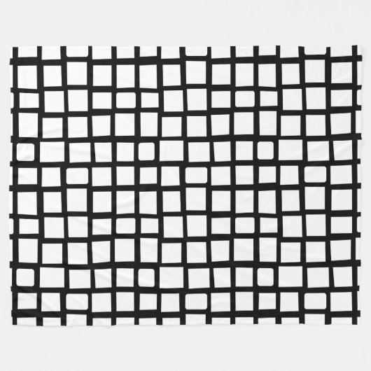 Couverture Polaire 270215 Rectangle irrégulier - Blanc sur noir (Devant (Horizontal))