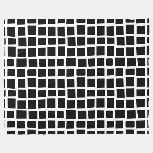 Couverture Polaire 270215 Rectangle irrégulier - Noir sur blanc (Devant (Horizontal))