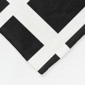 Couverture Polaire 270215 Rectangle irrégulier - Noir sur blanc (Coin)