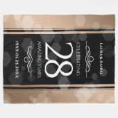 Couverture Polaire 28e anniversaire du Mariage de lin élégant (Devant (Horizontal))