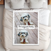 Couverture Polaire 2 Collage photo Ajouter Nom de famille et date du 