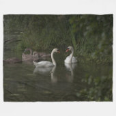 Couverture Polaire 2 cygnes (Devant (Horizontal))