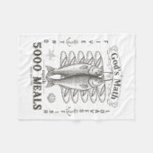 Couverture Polaire 2 Fishes 5 Breads Jesus Feeds The 5000 Christian B (Devant (Horizontal))
