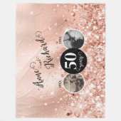 Couverture Polaire 2 Photo Anniversaire du Mariage "Alors et maintena (Devant)