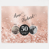 Couverture Polaire 2 Photo Anniversaire du Mariage "Alors et maintena (Devant (Horizontal))