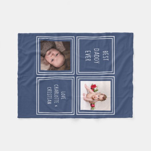 Couverture Polaire 2 Photo Et Texte Concevez Votre Propre Personnalis (Devant (Horizontal))