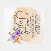 Couverture Polaire 2 Timothée 4:7 - J'ai gardé la foi Peach (Devant (Horizontal))