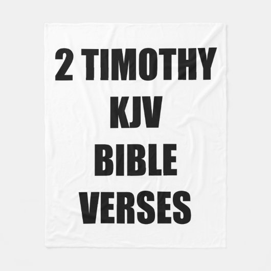 Couverture Polaire 2 Timothée versets bibliques KJV (Devant)