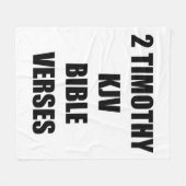 Couverture Polaire 2 Versets bibliques Timothy KJV (Devant (Horizontal))