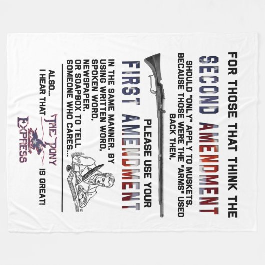 Couverture Polaire 2e amendement - Blanche polaire (Devant (Horizontal))