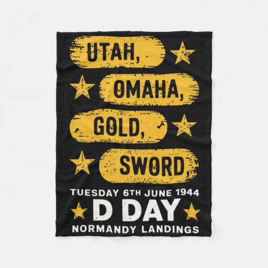 Couverture Polaire 2ème guerre mondiale D Day Beaches World War 2 Arm (Devant)