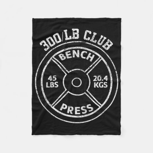 Couverture Polaire 300 Lbs Pound Bench Press Club Gym Weightlifting P (Devant)