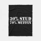 Couverture Polaire 30% Stud 70% Muffin Funny Father's Day Valentines  (Devant)