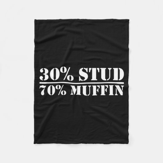 Couverture Polaire 30% Stud 70% Muffin Funny Father's Day Valentines  (Devant)