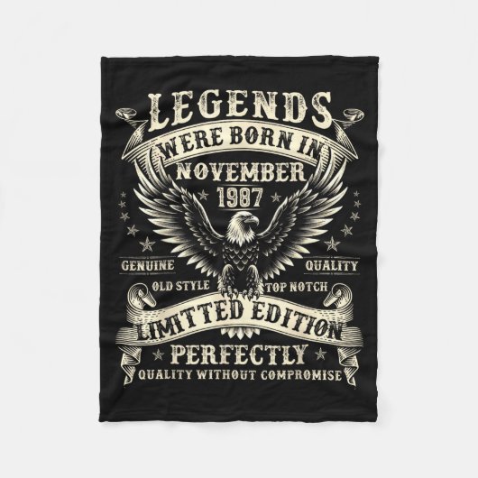 Couverture Polaire 38 Year Old Bday For Men 38th Birthday November 19 (Devant)