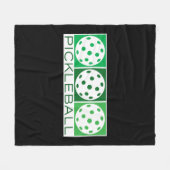 Couverture Polaire 3 boulettes vertes en blanc (Devant (Horizontal))