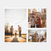 Couverture Polaire 3 Collage photo Modèle personnalisé (Devant (Horizontal))