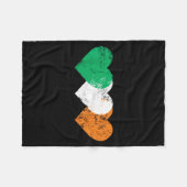 Couverture Polaire 3 Hearts Ireland Flag St. Patricks Day Irish Flags (Devant (Horizontal))