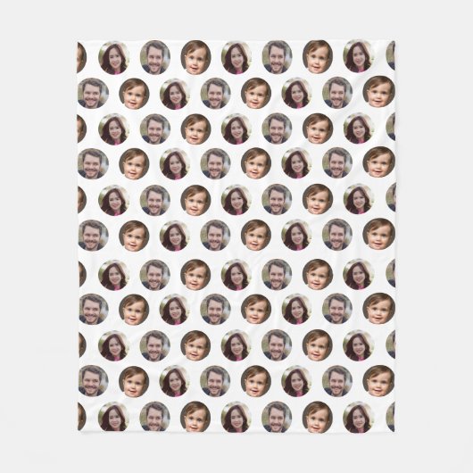 Couverture Polaire 3 Membres de la famille Photo Collage (Devant)