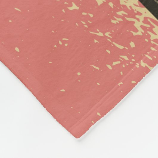 Couverture Polaire 3 Photo Collage Rustique Abstrait Nom personnalisé (Coin)