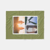 Couverture Polaire 3 photos collage personnalisé (Devant (Horizontal))