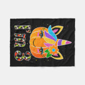 Couverture Polaire 3 Years Old Unicorn Pumpkin Cute Design Birthday H (Devant (Horizontal))