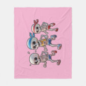 Couverture Polaire “3D Cartoon Skeleton Race • Funny Running Skeleton (Devant)