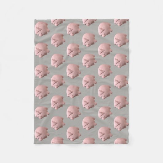 Couverture Polaire 3D Funny Pig Année Anniversaire choisir la couleur (Devant)