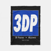 Couverture Polaire 3d Printing 3dp Logo For Makers And Engineers  (Devant)