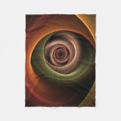 Couverture Polaire 3D Spirale Abstraite couleurs chaudes Art fractal  (Devant)