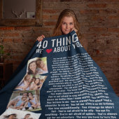 Couverture Polaire 40 Choses Que Nous Aimons De Vous | 40e anniversai