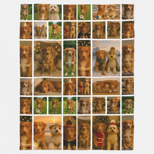 Couverture Polaire 40 Photo Collage Template Personalized Custom Made (Devant)