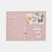 Couverture Polaire 40 raisons pour lesquelles nous t'aimons rose anni (Devant (Horizontal))