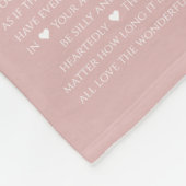 Couverture Polaire 40 raisons pour lesquelles nous t'aimons rose anni (Coin)